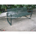 Glossy powder coated perforated metal outdoor park bench